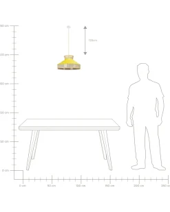 Valaisimet<Beliani Riippuvalaisin Rottinki Sinapinkeltainen/Luonnonvari Batali