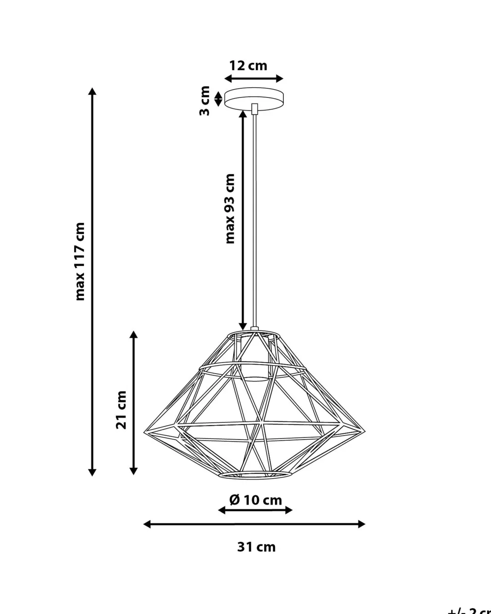 Valaisimet<Beliani Riippuvalaisin Teras Kupari Guam