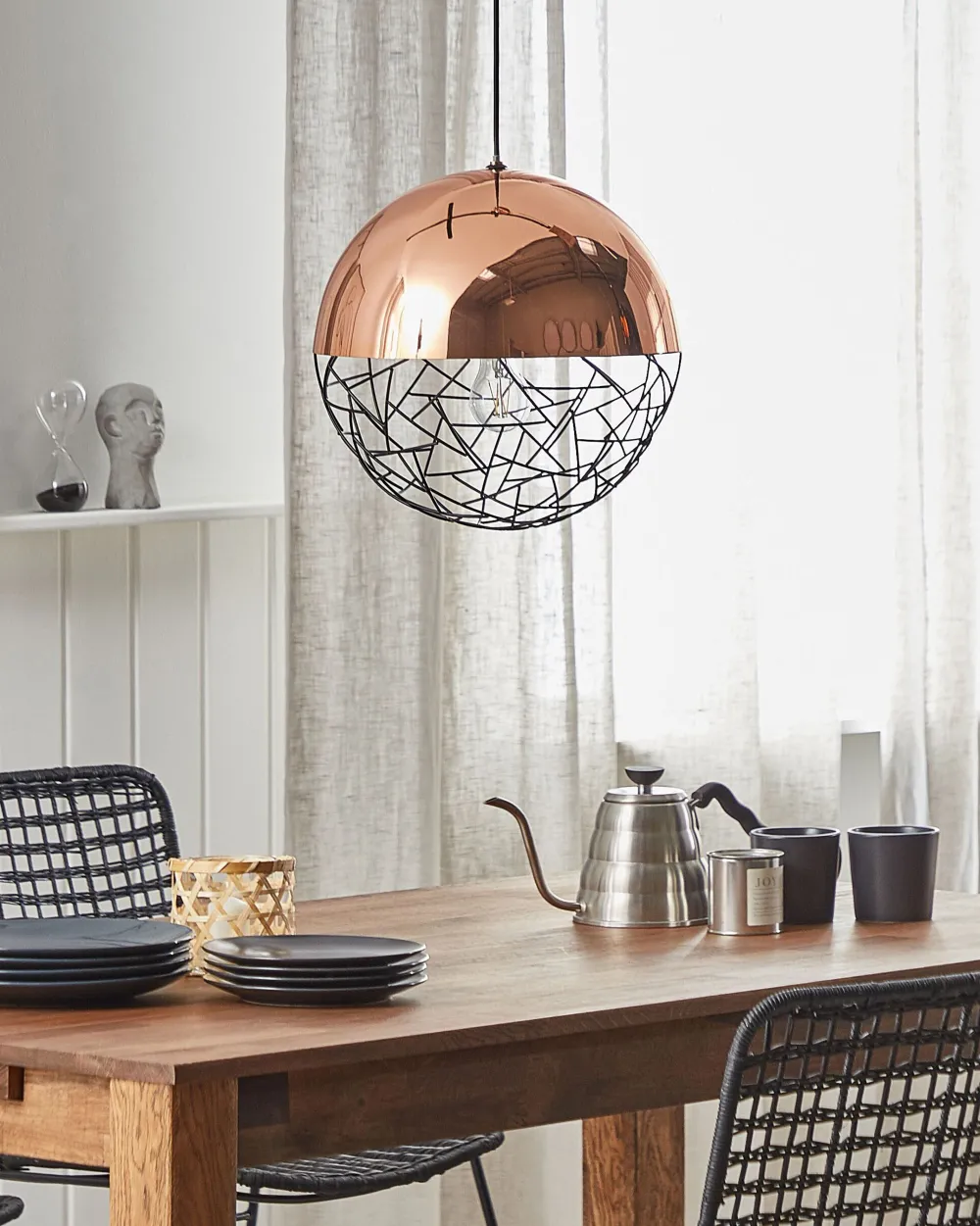 Valaisimet<Beliani Riippuvalaisin Teras Kupari Padma