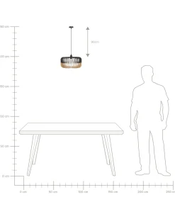 Valaisimet<Beliani Riippuvalaisin Vaalea Puu/Musta Sous
