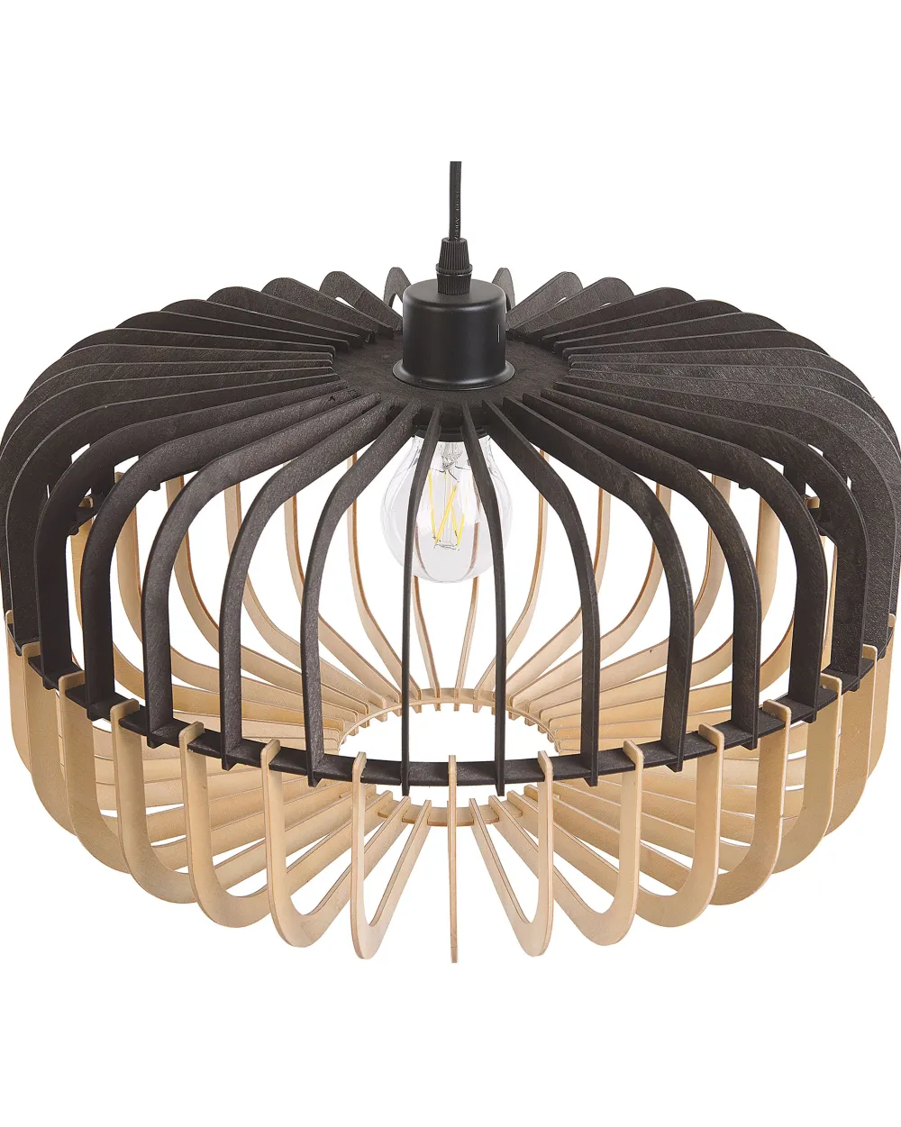 Valaisimet<Beliani Riippuvalaisin Vaalea Puu/Musta Sous