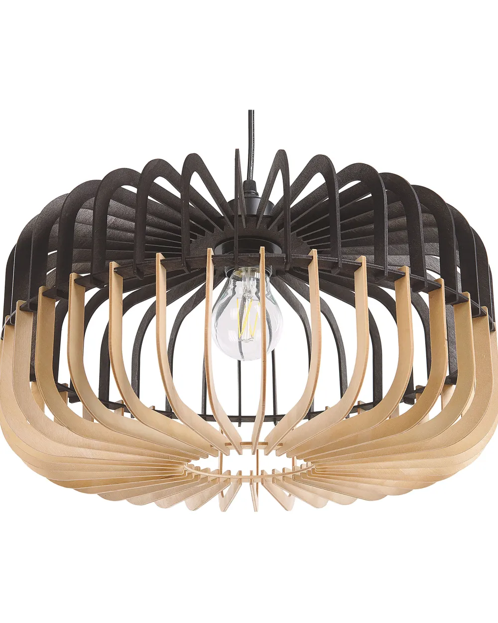 Valaisimet<Beliani Riippuvalaisin Vaalea Puu/Musta Sous