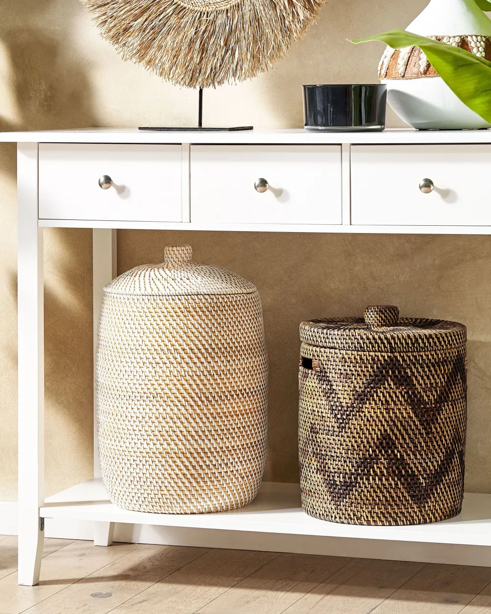 Säilytys<Beliani Rottinkikori Luonnonvari 30 Cm Gadis