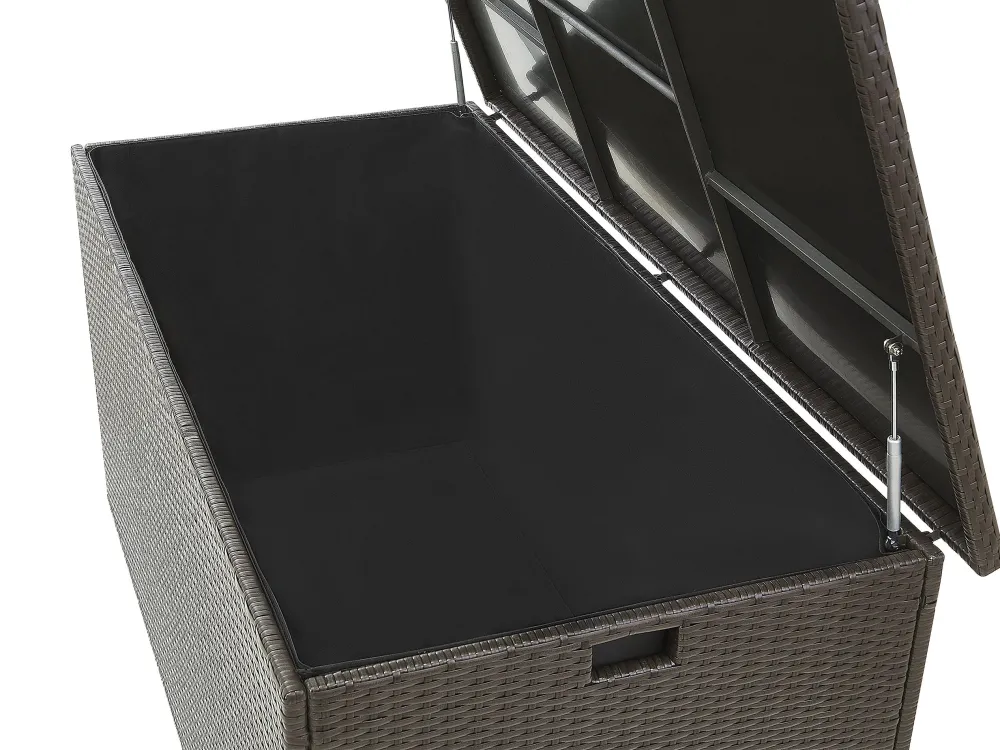 Ulkokalusteet<Beliani Rottinkinen Säilytyslaatikko Ruskea 770L Modena