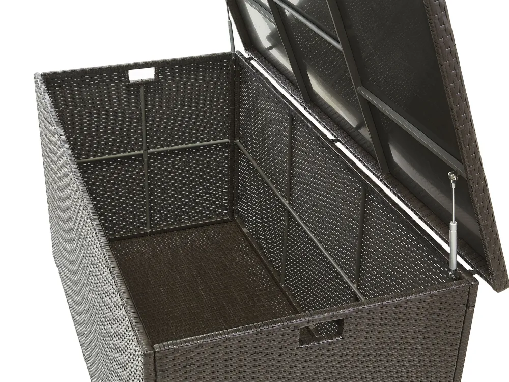 Ulkokalusteet<Beliani Rottinkinen Säilytyslaatikko Ruskea 770L Modena