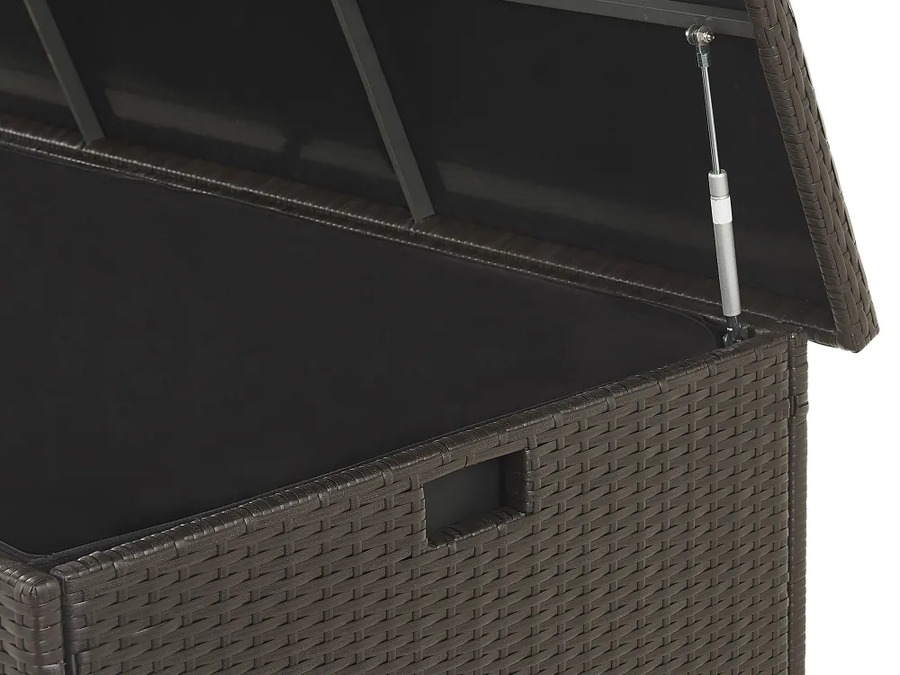 Ulkokalusteet<Beliani Rottinkinen Säilytyslaatikko Ruskea 770L Modena