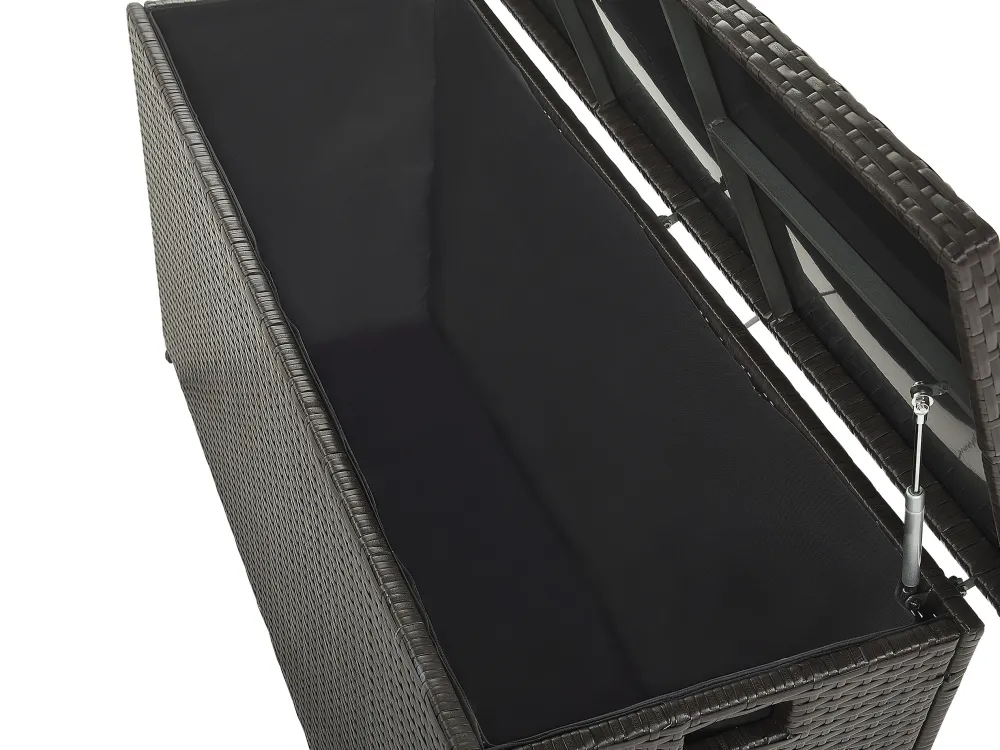 Fashion Beliani Rottinkinen Säilytyslaatikko 290L Ruskea Modena