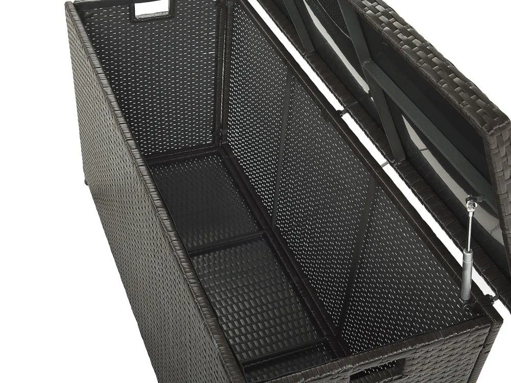 Fashion Beliani Rottinkinen Säilytyslaatikko 290L Ruskea Modena