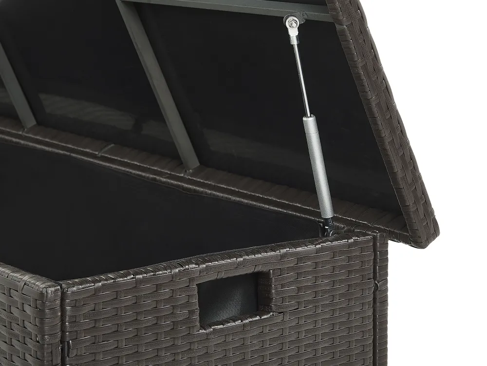 Fashion Beliani Rottinkinen Säilytyslaatikko 290L Ruskea Modena