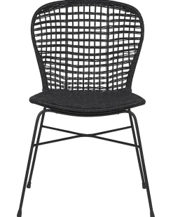 Best Beliani Rottinkituoli Musta 2 Kpl Elfros