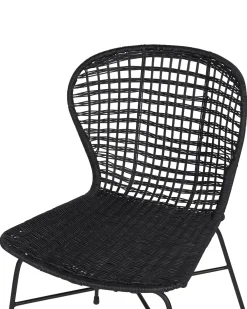 Best Beliani Rottinkituoli Musta 2 Kpl Elfros