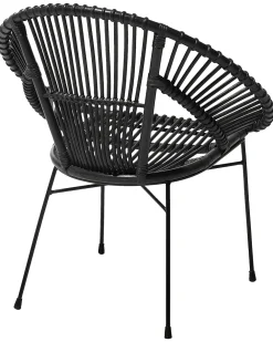 Discount Beliani Rottinkituoli Musta Sarita