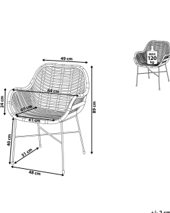 Flash Sale Beliani Rottinkituoli Ruskea Canora