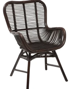 Tuolit<Beliani Rottinkituoli Tummanruskea Togo