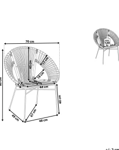 Tuolit<Beliani Rottinkituoli Tummanruskea Sarita