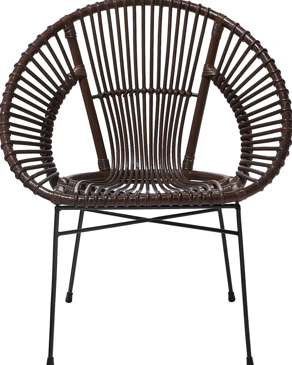 Tuolit<Beliani Rottinkituoli Tummanruskea Sarita