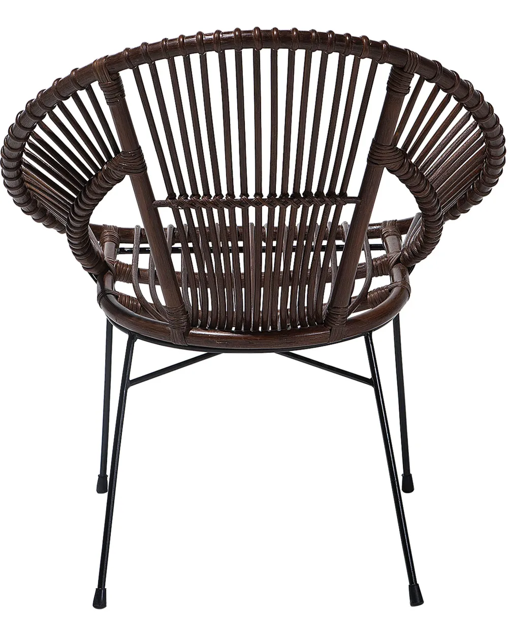 Tuolit<Beliani Rottinkituoli Tummanruskea Sarita