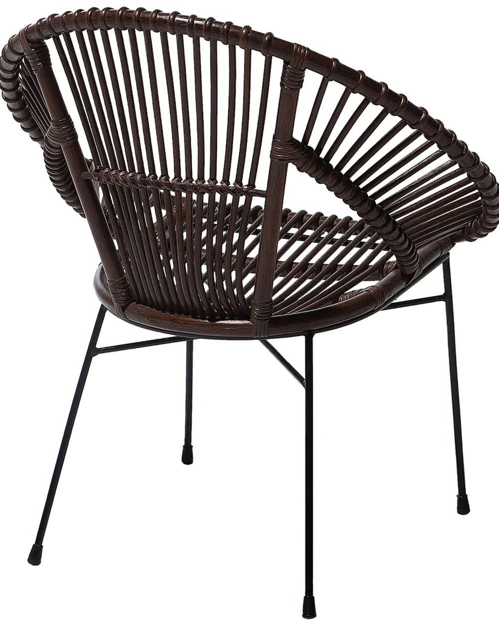 Tuolit<Beliani Rottinkituoli Tummanruskea Sarita