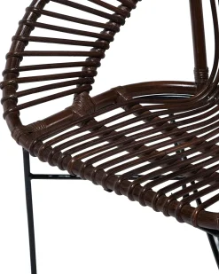 Tuolit<Beliani Rottinkituoli Tummanruskea Sarita