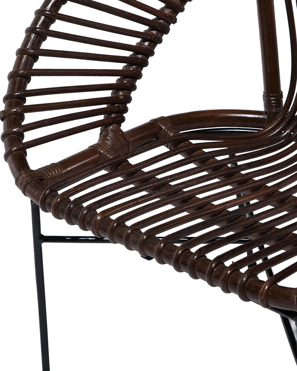 Tuolit<Beliani Rottinkituoli Tummanruskea Sarita