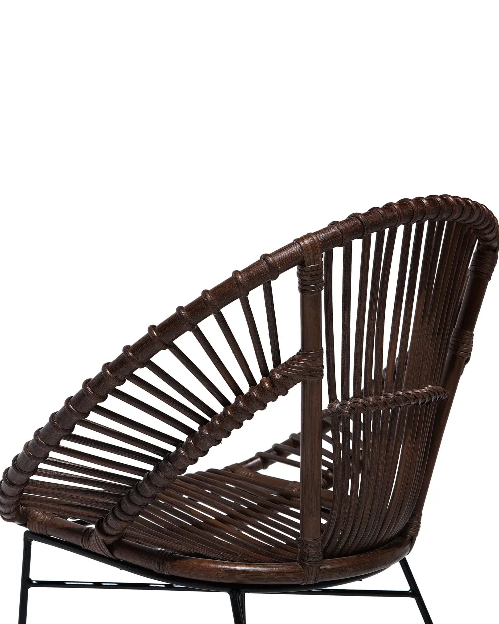 Tuolit<Beliani Rottinkituoli Tummanruskea Sarita