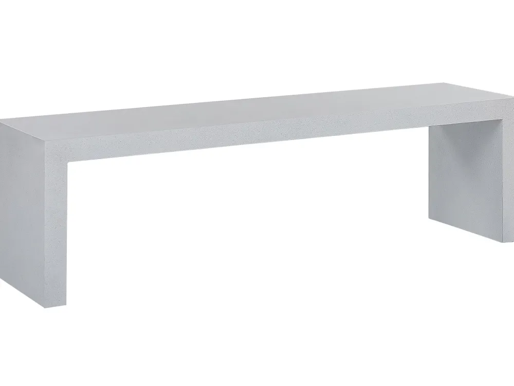 Ulkokalusteet<Beliani Rouhea Betonipenkki Valkoinen 45Cm Taranto