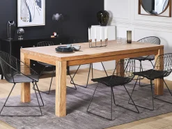 Pöydät<Beliani Ruokapoyta Akaasia Vaalea Puu 180 X 90 Cm Tesa