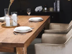 Pöydät<Beliani Ruokapoyta Akaasia Vaalea Puu 180 X 90 Cm Tesa