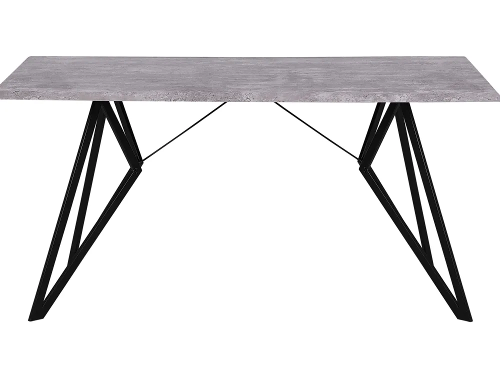 Pöydät<Beliani Ruokapoyta Harmaa/Musta 160 X 90 Cm Buscot