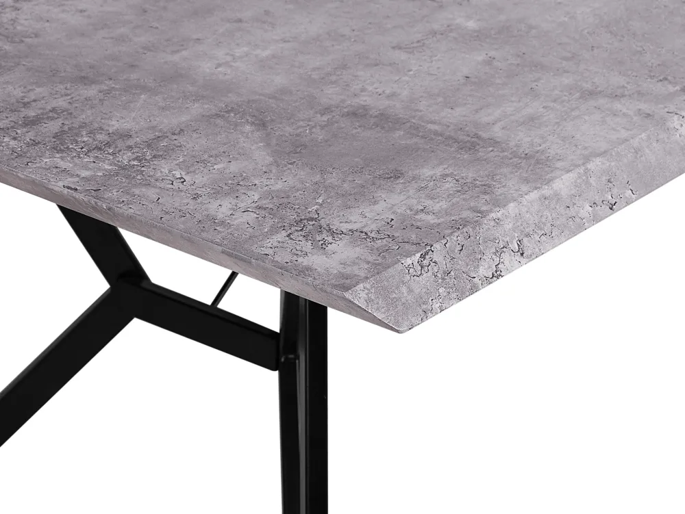 Pöydät<Beliani Ruokapoyta Harmaa/Musta 160 X 90 Cm Buscot