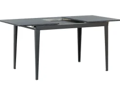 Pöydät<Beliani Ruokapoyta Jatkettava Musta 120/160 X 80 Cm Norley