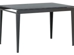 Pöydät<Beliani Ruokapoyta Jatkettava Musta 120/160 X 80 Cm Norley