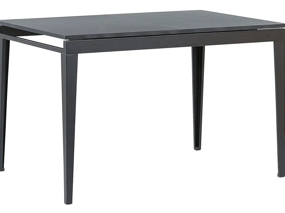 Pöydät<Beliani Ruokapoyta Jatkettava Musta 120/160 X 80 Cm Norley