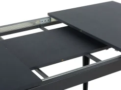 Pöydät<Beliani Ruokapoyta Jatkettava Musta 120/160 X 80 Cm Norley
