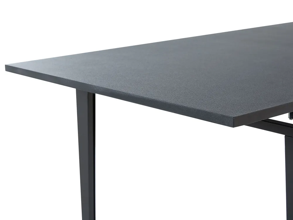 Pöydät<Beliani Ruokapoyta Jatkettava Musta 120/160 X 80 Cm Norley