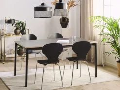 Store Beliani Ruokapoyta Jatkettava Musta 160/210 X 90 Cm Avis