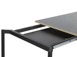 Store Beliani Ruokapoyta Jatkettava Musta 160/210 X 90 Cm Avis