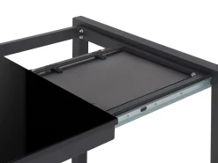 Pöydät<Beliani Ruokapoyta Jatkettava Musta 120/160 X 80 Cm Granada