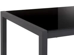 Pöydät<Beliani Ruokapoyta Jatkettava Musta 120/160 X 80 Cm Granada