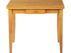 Pöydät<Beliani Ruokapoyta Jatkettava Vaalea Kumipuu 90/120 X 60 Cm Masela