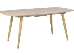 Store Beliani Ruokapoyta Jatkettava Vaalea Puu 180/210 X 90 Cm Haga