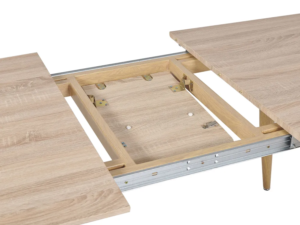 Store Beliani Ruokapoyta Jatkettava Vaalea Puu 180/210 X 90 Cm Haga