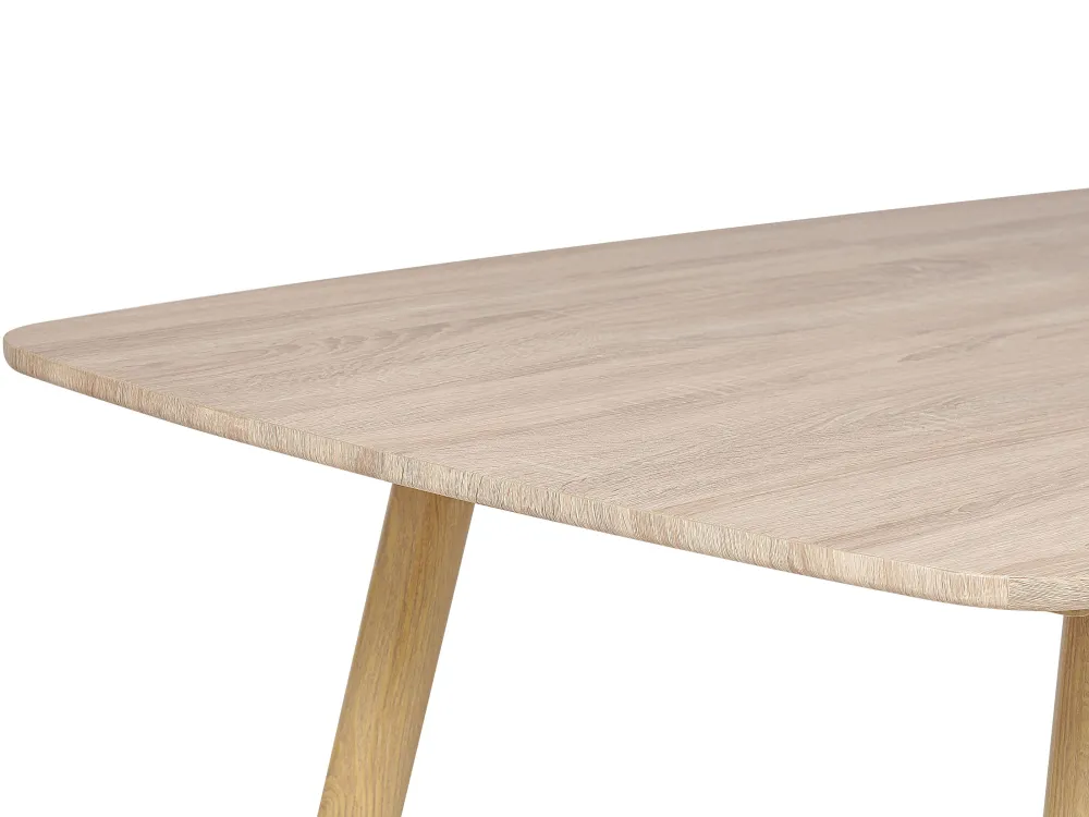 Store Beliani Ruokapoyta Jatkettava Vaalea Puu 180/210 X 90 Cm Haga