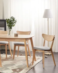 Shop Beliani Ruokapoyta Jatkettava Vaalea Puu 150/190 X 90 Cm Madox