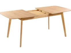 Shop Beliani Ruokapoyta Jatkettava Vaalea Puu 150/190 X 90 Cm Madox