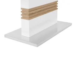 Pöydät<Beliani Ruokapoyta Jatkettava Valkoinen 160/200 X 90 Cm Santana