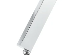 Pöydät<Beliani Ruokapoyta Lasitasolla Metalli Kirkas/Hopea 110 Cm Butler