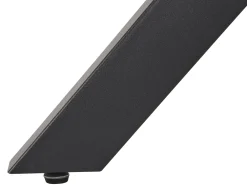 Shop Beliani Ruokapoyta Lasitasolla Rauta Musta 100 Cm Otium