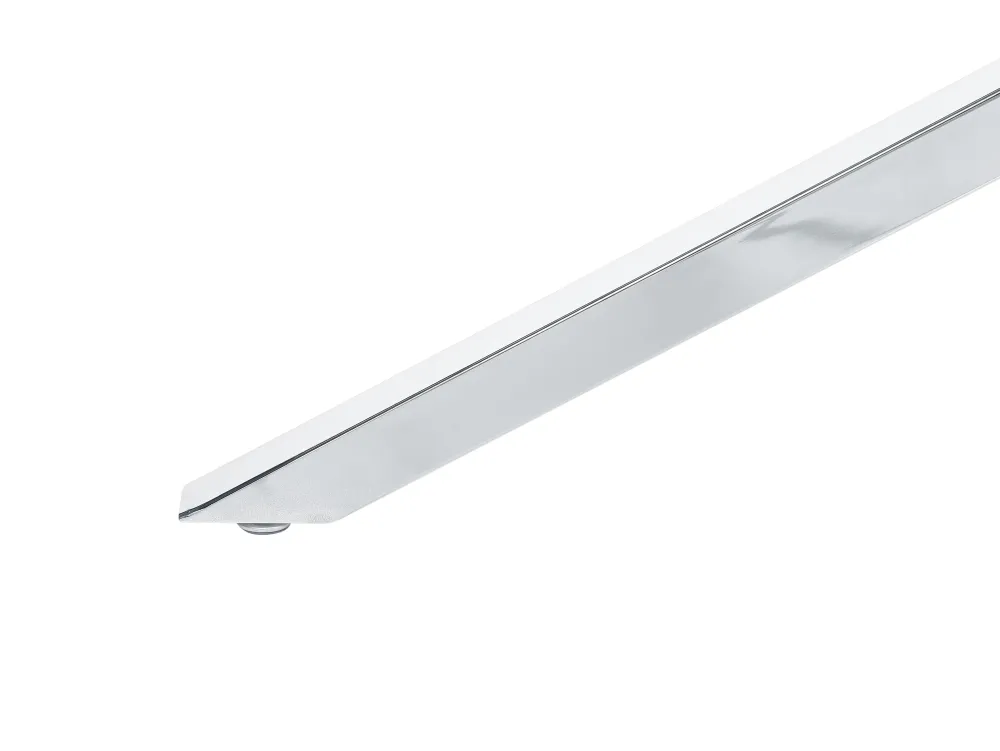 Pöydät<Beliani Ruokapoyta Lasitasolla Teras Hopea 160 X 90 Cm Cora