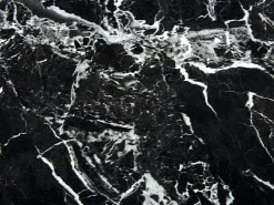 Cheap Beliani Ruokapoyta Marmorikuvio Musta/Kulta 140 X 80 Cm Kenton